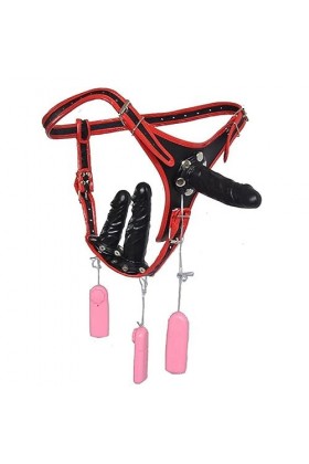 CPXZYU?-Éx Tøy? ??d??iche-Clit-Ørìdî??-Ceinture Ajustable à Double tête Portable et Facile à Tr G1253