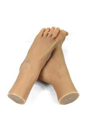 TBBA Foot Fetishes, Pieds Silicone Modèle - Silicone Mannequin Vaisseaux Sanguins Visibles Fétichisme des Pieds- 35A Fille Mo