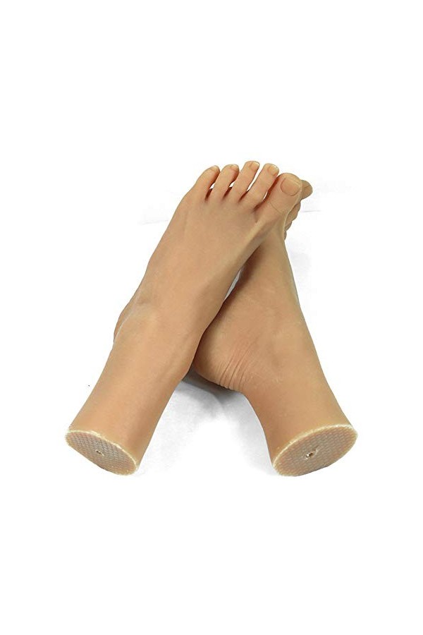 TBBA Foot Fetishes, Pieds Silicone Modèle - Silicone Mannequin Vaisseaux Sanguins Visibles Fétichisme des Pieds- 35A Fille Mo