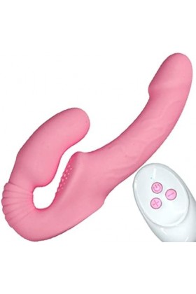 Double Tete Gode Strapless Strap-on Gros G?ḍém???éts Telecommande G?? F???E S?X Re?li?te pas cher