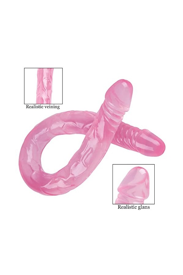 EsHals 56Cm Dóuble Téte Gödë Cöuple Gros Rèálistè Sèxtóysè Fèmme Pláiśir Gödë Pour Feṁme Leśbiènnès Silicónè Gódémichét Dóubl