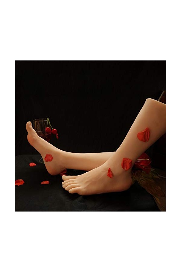 AFYH Silicone Pieds Modèle, 1 Paire De Mannequins De Pied en Gel De Silice 1: 1 Féminin Pied 39 Grandeur Nature, Utilisé pou