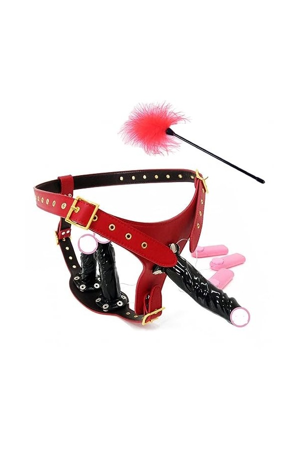 CPXZYU?-Éx Tøy? ??d??iche-Clit-Ørìdî??-Ceinture Ajustable à Double tête Portable et Facile à Tr G1927