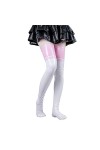 YUUMIN Femme Bas Autofixants Sexy Brillance Cuir Wetlook Collants Cuisses Latex Chaussettes Longues De Soirée Party Clubwear 