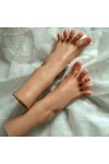 TDHLW Silicone Pieds Modèle, Feet Silicone, Fétichisme du Pied, Pied en Silicone réaliste, Chaussures de Pied de Mannequin Fe