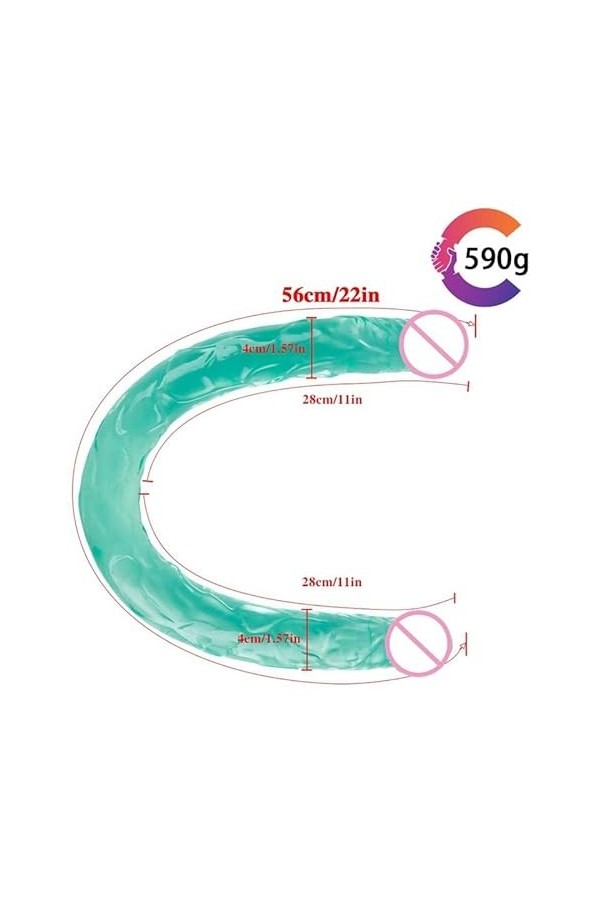 Godes à double extrémité DOUBLE GODE ŠÈẊ GODE RÉALISTE LESBIEN,GODE FLEXIBLE À PÉNIS TRÈS LONG DONG-VV1