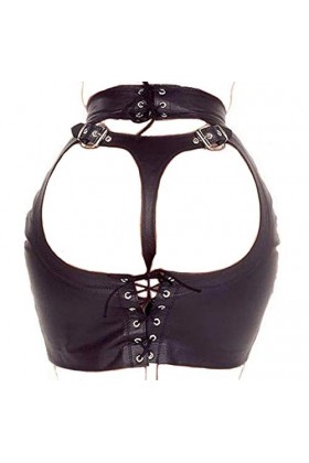 QISON Pantalons réglables en Cuir Verni Jupes des vêtements de Club pour Les Femmes M 