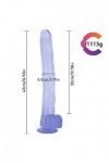 WYHJ Grand Mâle avec Vèñtousè Silicone Imperméable Flexible et Durable Grande Taille 43cm*5.5cm Convient Aux Couples Gay Bleu