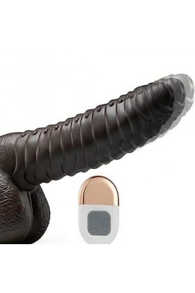 EsHals Noir Va Et Vient Vìbrømàssèurs Feminin À Distance Telecommande, Realîstè Cháir Gødè Vîbrømassèur Femme Séx, Silicgødém