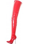 Dames Femmes Talon Stiletto Sexy Entrejambe Longueur Cuisse Plus Genou Cuisses Bottes Hautes Noir Rouge Blanc Taille 36 - 46