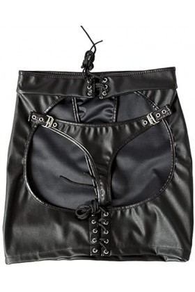 QISON Pantalons réglables en Cuir Verni Jupes des vêtements de Club pour Les Femmes S 