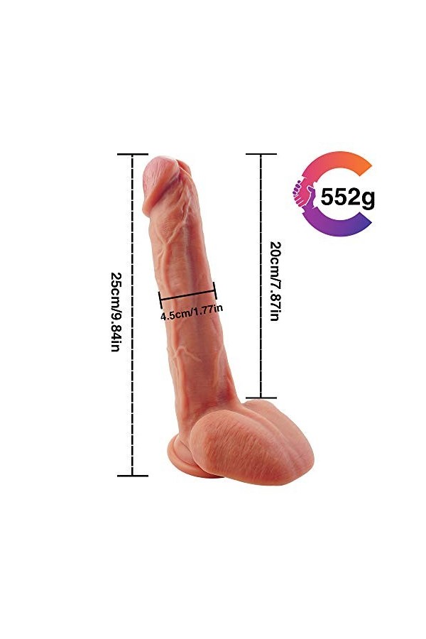 Godemichet pour Femme - Godemichet Realiste- Godemichet Homme gode pour Homme et Femme 2FE