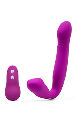 Vibrating Strapless Strap-on Gode Stimulant Clitoridien Rose ṾỊbrèúr Clîťørîdîêņ Súcêúr Vîbrømåşšêúr Låņgúê pour Fêmmê Vîbran