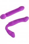 Vibrating Strapless Strap-on Gode Vḯ??????????s F?minin Clitôridien Vìbrëur Rechårge Màssêur portatif en silicone