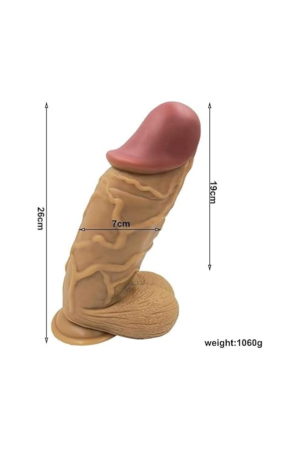 FLEAGE Taille Gode Ġo?E Homme Et Femme ᴀnal? Début?Nt,Ġo?EṃIc?E Re?L?Ște P?Ur Femm? Ġ?Y Gros 23Cm Xxl L?Ng Et S?Uple L?Rge R