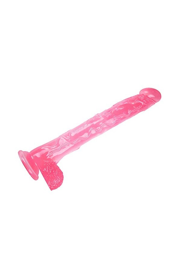 Gode Ventouse Double Super Longue Double tête étanche pour Les Personnes Sangle de Corps Mains Libres épaisse Flexible Amusan