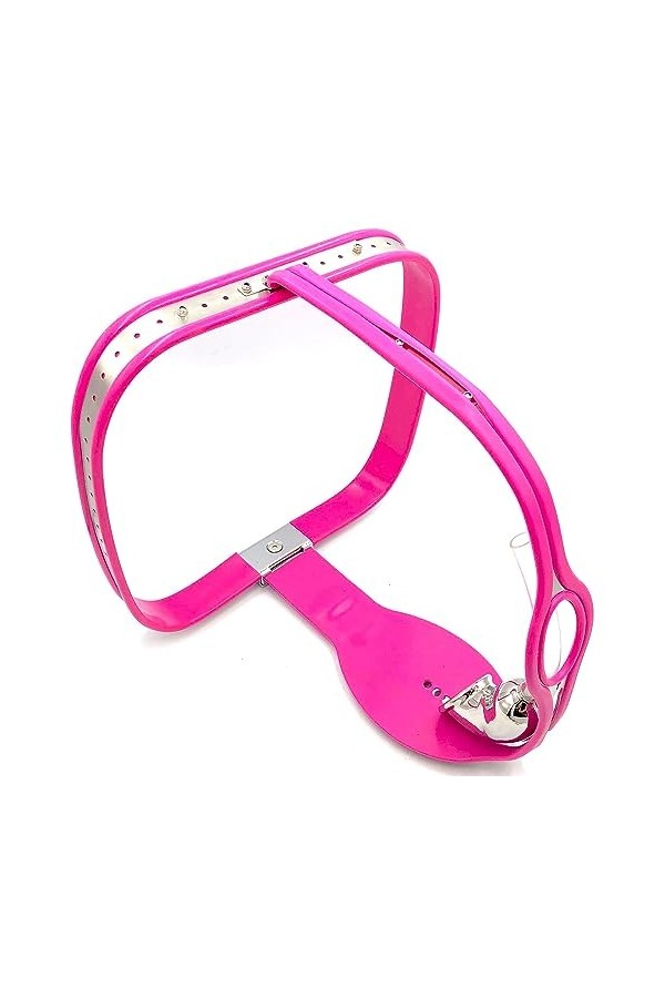 Ceinture de massage en acier inoxydable, matériau de silicone taille réglable,Rose,120/130cm