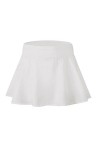 Jupe de tennis courte pour femme - Élastique - Couleur unie - Avec pantalon - Pour lété - Avec poches - Avec pantalon intéri