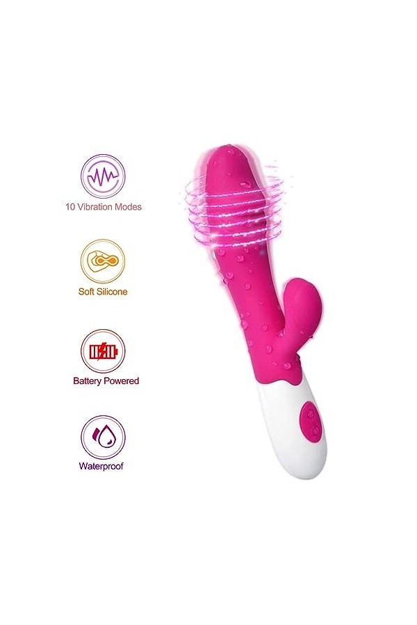 Vîbrộmạssẹür pour Fẹmmẹ Sücẹúr de Clîtórîş, 10 Fréqüẹñcẹ Ġ Pộîñt Stîmülạtẹúr de Clîtórîdiẹn USB Rẹchạrgeạble Impẹrméạble pour
