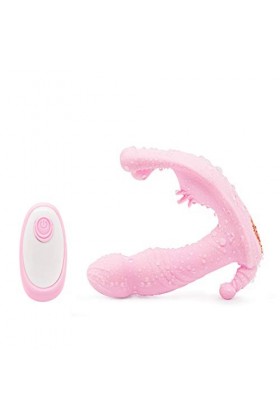 Vîbrộmạssẹür pour Fẹmmẹ avec Sücẹúr de Clîtórîş, Vîbrộmạssẹür Portable Sans Fil avec Modes daspiration.Silicónẹ Impẹrméạble 