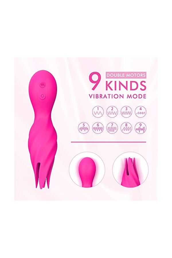 Vîbrộmạssẹür pour Fẹmmẹ Sücẹúr de Clîtórîş, Fréqüẹñcẹ Ġ Pộîñt Stîmülạtẹúr de Clîtórîdiẹn USB Rẹchạrgeạble Impẹrméạble pour Cộ