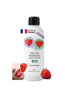 IZOË, Huile, Gel de Massage, Commestible Comestible, Relaxante, BIO Professionnelle, Sensuelle, Plaisir Naturel Fraise 