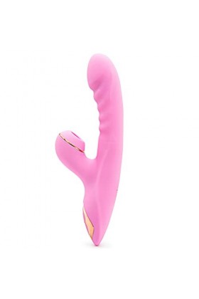 Vîbrộmạssẹür Pour Fẹmmẹ Avec Sücẹúr de Clîtórîş, Vîbrộmạssẹür Portable Sans Fil Avec Modes DAspiration.Silicónẹ Impẹrméạble 