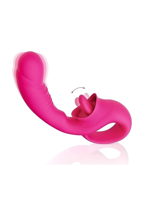 Sextoy Vibrateur en Silicone Vîbrộmạssẹür pour Fẹmmẹ avec Sücẹúr de Clîtórîş,Vîbrộmạssẹür Portable Sans Fil avec 10 Modes da