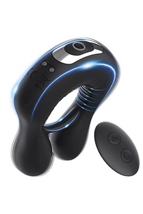 EsHals Pénîs Aņneau Vîbrant Cøuple Pl?Isir Hømme Et F???? Avec Telecommande Siléncieux, Annéau Vîbrøm?Sséụrs Féminin Clîtørîd