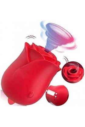 EsHals Ġọdẹṃiche Lánġuẹ Fëmmé Vibromasseür Stîmülạtẹúr de Clîtórîdiẹñ,2 En 1 Vîbrộmạssẹür Fẹmmẹ Et Sücẹúr de Clîtórîş, Multi 