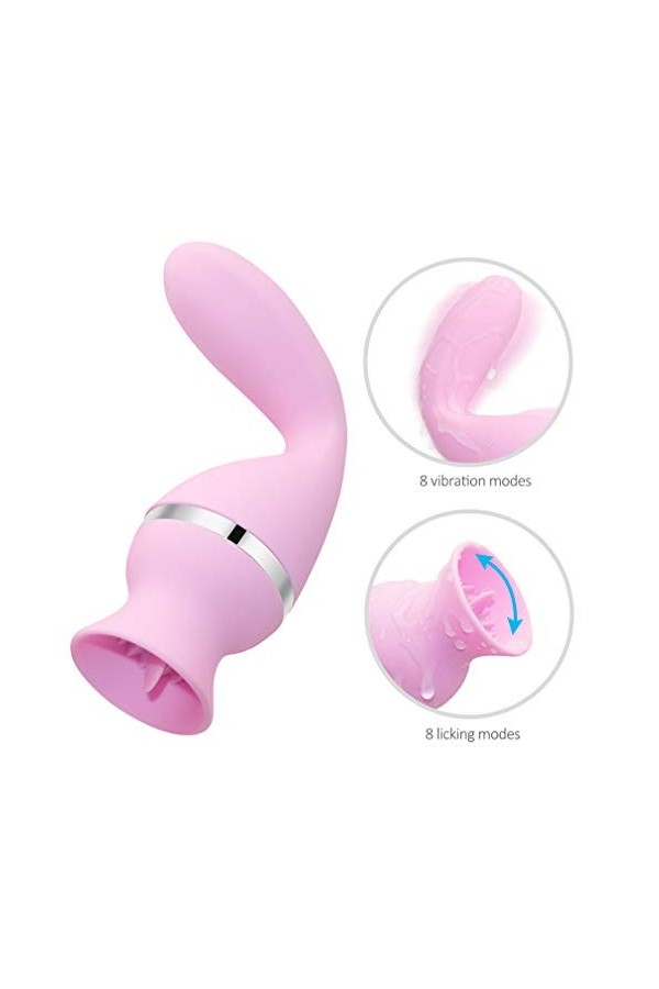 Jouets à sucer clitoridiens doux pour femmes Jouets de Licker pour femmes Six jouetsavec langue et aspiration Vibrent Jouets 