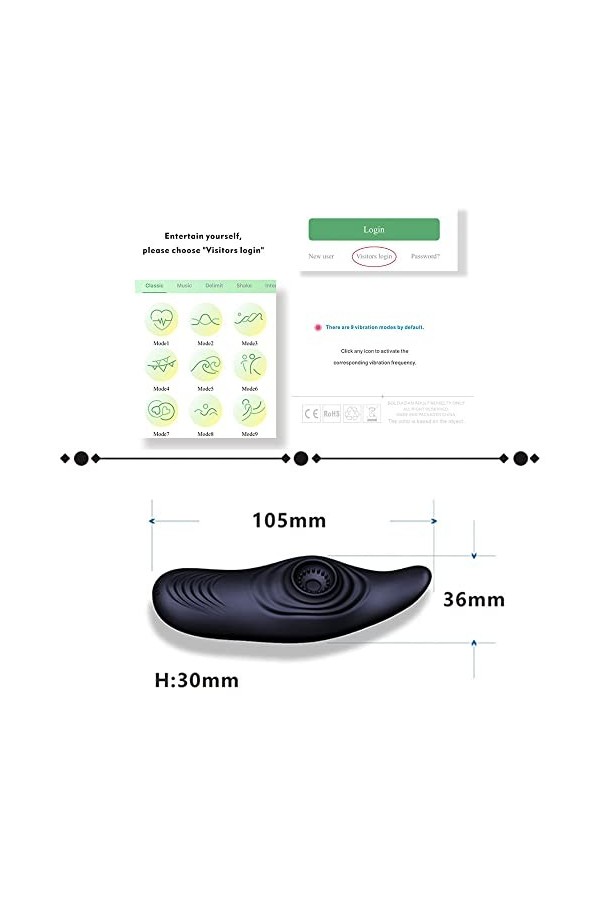 MADELL ???F ?Ibr?Nt Pour Fém-Mé Sans Fil Vịbrömássëúrs Femînîn Va Et Vient Vịbrömássëúr Fém-Mé Clîtörîdién Süceur Póînt G, Së