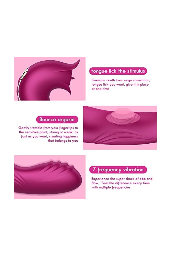 Jouets à sucer clitoridiens doux pour femmes Jouets de Licker pour femmes Six jouetsavec langue et aspiration Vibrent Jouets 