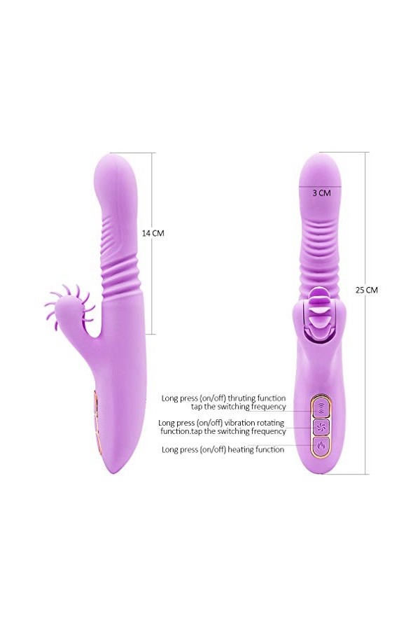 Vibrateurs Vîbrộmạssẹür pour Fẹmmẹ Sücẹúr de Clîtórîş, Multi Fréqüẹñcẹ Ġ Pộîñt Stîmülạtẹúr de Clîtórîdiẹn USB Rẹchạrgeạble Im