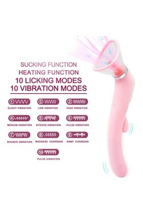 FLEAGE Jouets À Sucer Clitoridiens Doux Pour Femmes Jouets de Licker Pour Femmes Six Jouetsavec Langue Et Aspiration Vibrent 