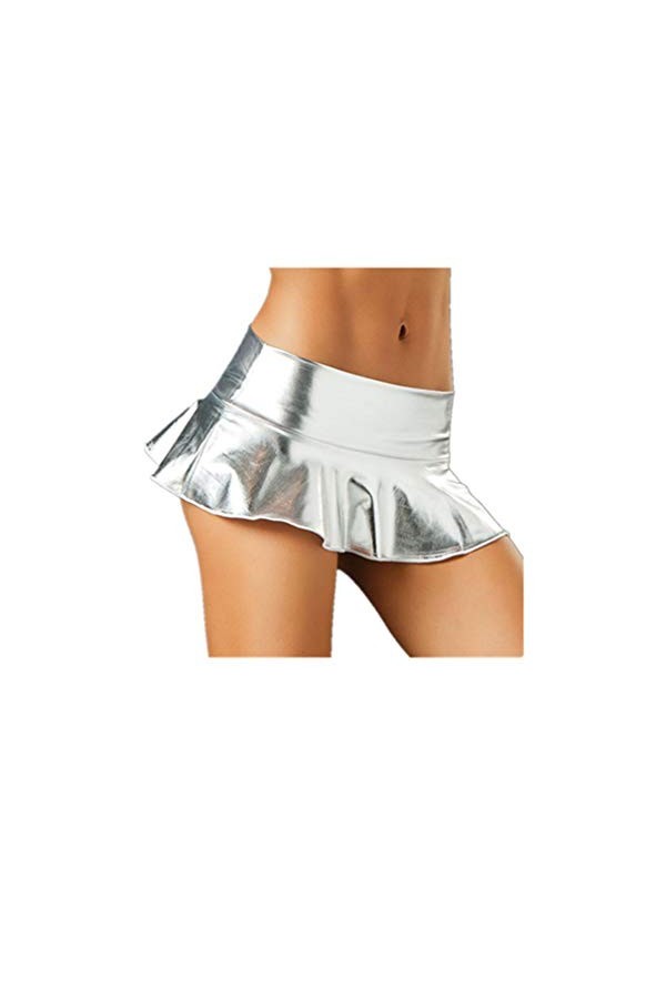 Tofox Mini Jupe Sexy Courte Femme Mini Robe Moulante pour Clubwear Danse Fête Plaisir Mini-Jupe Top Stretch Clubwear Night Dr