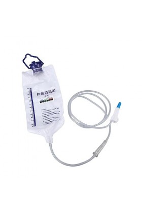 Weikeya Home Enema Bag Sac de Lavement de Salle de Bain Réutilisable Anti-âge Inodore Pratique de Grande capacité