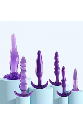 KSHSAA Ğødě 6 Produits de Silicone Violet Élégants Et Lisses, Adaptés Aux Débutants Ḁṉḁl Plṳg Ḁṉḁle Femme Prôsṱḁṱe Deḇṳṱḁṉt H