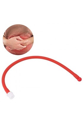 Jeanoko Tube de Lavement, Tube de Lavement de Remplacement Hygiénique Réutilisable Rouge pour Salle de Bain 50 CM 