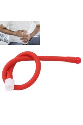 Changor Tube de Lavement, Silicone Rouge Réutilisable de Tube de Lavement de Remplacement pour la Maison 50 CM 