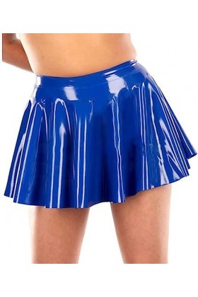 GOCTRN Mini Jupe Trapèze en Latex pour Femmes, Jupes Décontractées en Caoutchouc De Couleur Unie,Couleur Personnalisée,S