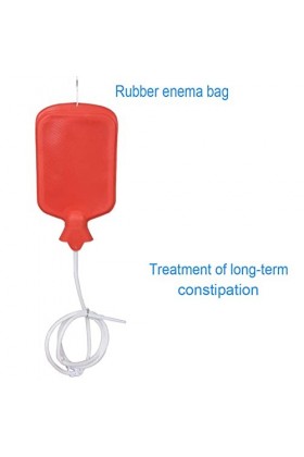 FOTABPYTI Enema Kit, Sac de Lavement Portable de 2 litres à Débit réglable. Un Tuyau Sanitaire de 5,0 Pieds Facile à Utiliser