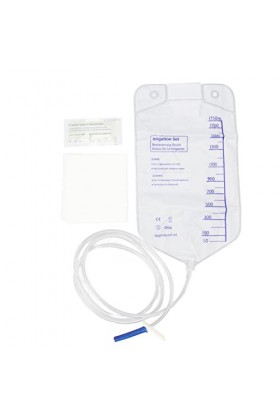 Fdit Ensemble de Sac de Lavement, Sac de Lavement Jetable de 1750 ML Kit de Nettoyage Dirrigation du Côlon pour Le Nettoyage