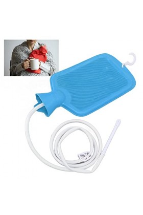 Naroote Kit de Sac de Lavement, Kit de Sac de Lavement Portable 2L à Débits Réglables pour Que Les Femmes Restent Propres Bl