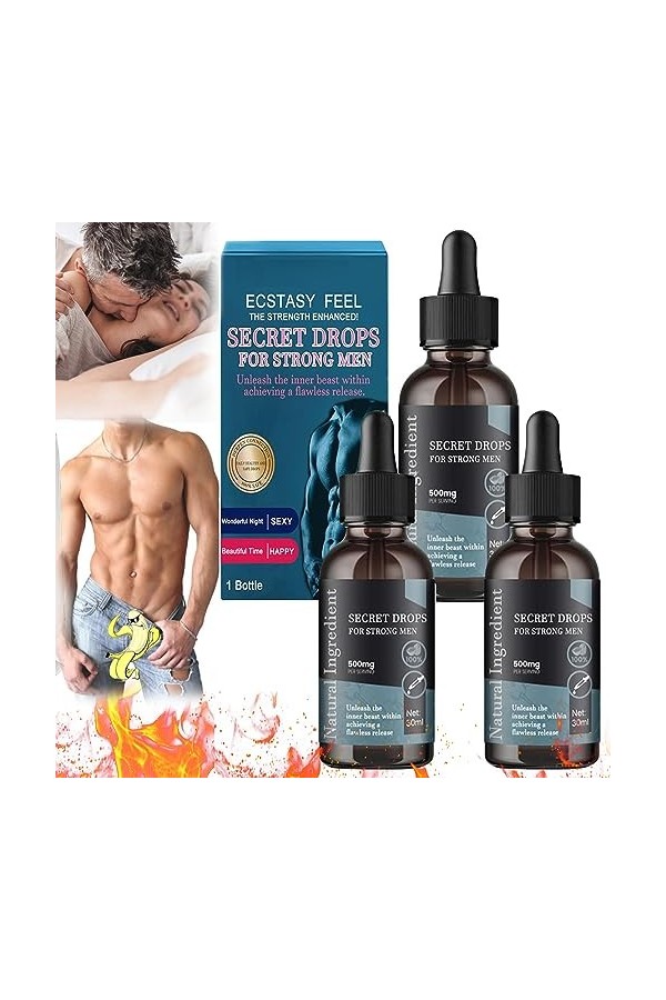 Secret Drops for Strong Men, 2024 New Secret Happy Drops PleasurePeak Oral Drops, Enhancing Sensitivity and Pleasure Oral-Dro