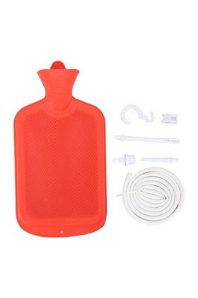 Riuulity Kit de Sac de Lavement en Silicone, Combinaison de Douche de Lavement Intestinal, Opération Facile pour Les Voyages 