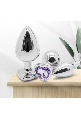 BEMASS Ãnâl ensemble En Ãcier Inoxydâble Petite Tâille Diâmânt Bijoüx En Metâl Plüg Set Plüg Mâssâge Plüg pour Homme Femme Ho