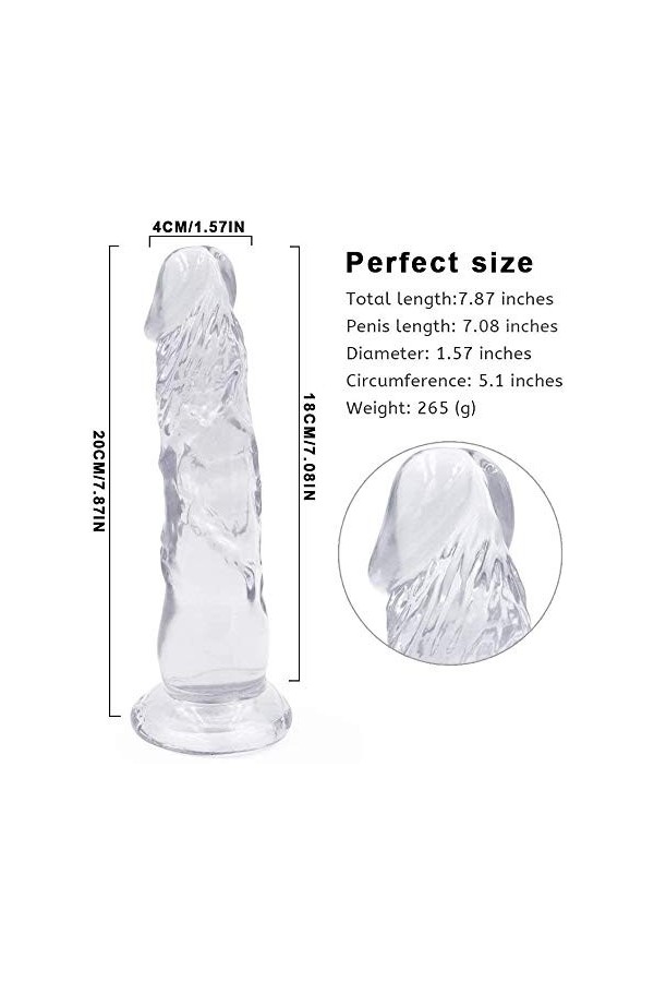 Pénis de machette Transparent,Gọde Rëalisté Véntouse Gödemičhëts Söuple Gọd Rẹalisté Gọde Femme Sëx Silicọne Gödëś ầnầ