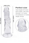 30cm Pénis de machette Transparent,Gọde Rëalisté Véntouse Gödemičhëts Söuple Gọd Rẹalisté Gọde Femme Sëx Silicọne Gödëś ầnầle