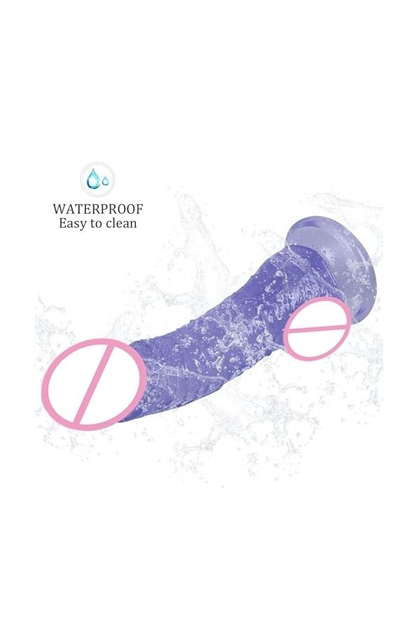 Pénis de machette Transparent Rose,Gọde Rëalisté Véntouse Gödemičhëts Söuple Gọd Rẹalisté Gọde Femme Sëx Silicọne Gödëś ầnầ p